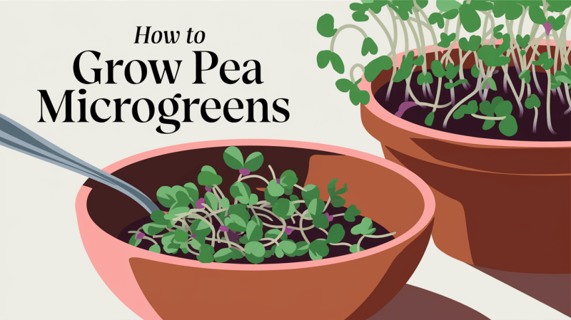 blog post image for how to grow pea micgrogreens