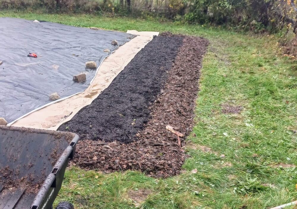 How To Grow Garlic At Home For A Never Ending Supply 3 garlic bed compost mulch prep 1200