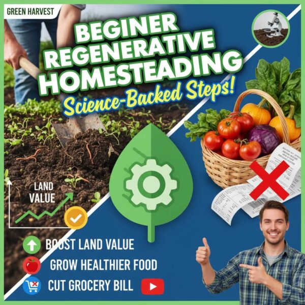 Beginner regenerative homesteading guide: boost land value, grow food, cut grocery bills